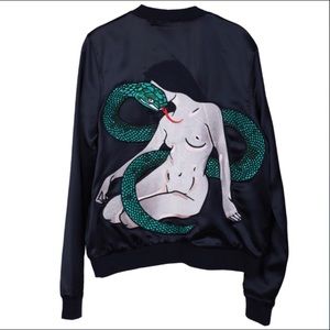Verameat Snake Lady Bomber Jacket